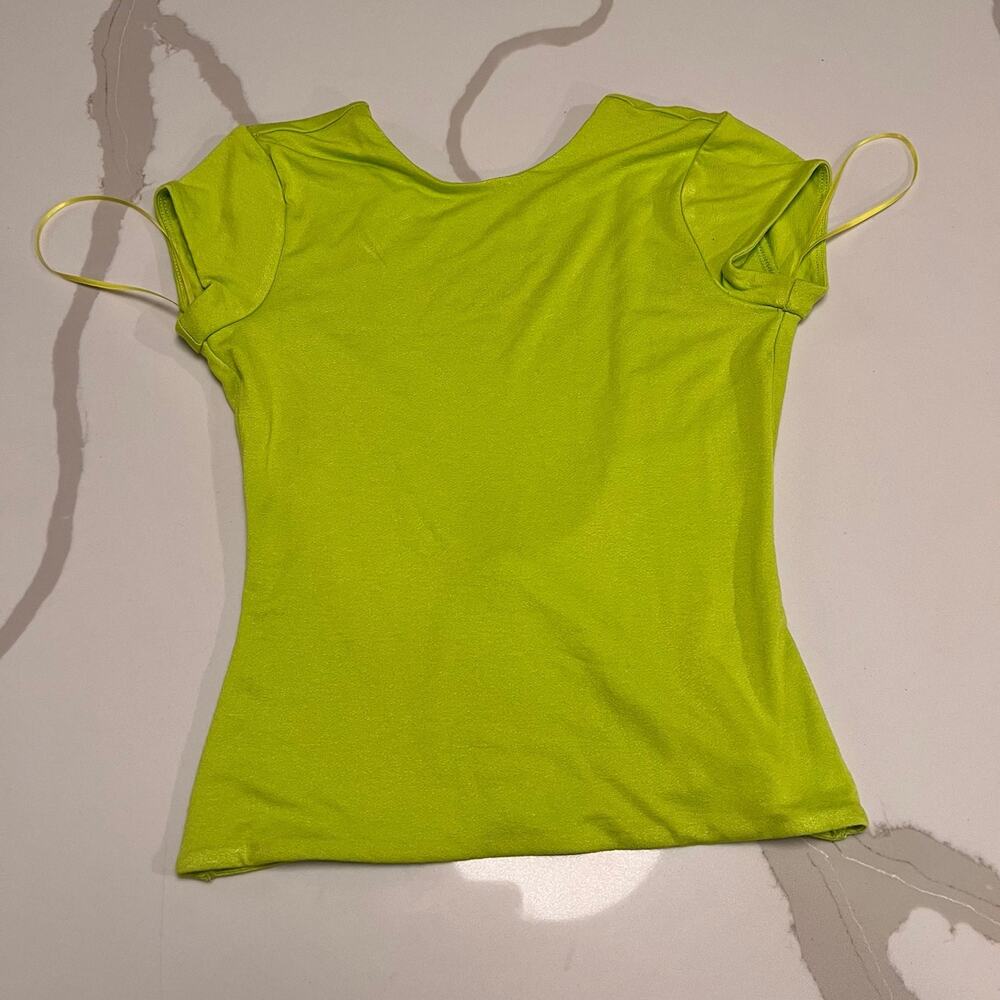 NWT AFRM Open Back Green Crop Top